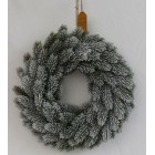 Коледен заснежен  елхови венец,  ф 40 см