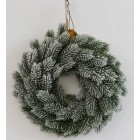 Коледен заснежен  елхови венец,  ф 28 см