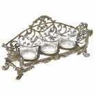 Свещник диван с метални орнаменти, 30х8х14 см