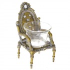 Свещник канапе с метални орнаменти, 9х7х13 см