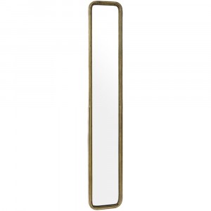 Огледало с метална рамка, злато, 20х120 см
