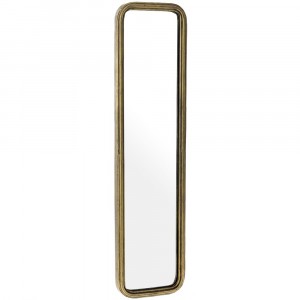 Огледало с метална рамка, злато, 20х80 см