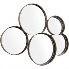 Метално пано от кръгли огледала, 76х60 см