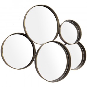 Метално пано от кръгли огледала, 76х60 см