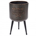 Метална кашпа, мед, 19х32 см