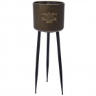 Метална кашпа, мед, 26х79 см