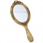 Ръчно огледало, полирезин, злато, 13х29 см