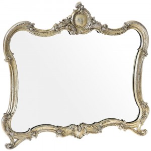 Огледало, полирезин, злато и сребро, 56х48 см