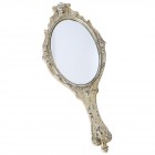 Ръчно огледало, полирезин, злато и сребро, 12х28 см