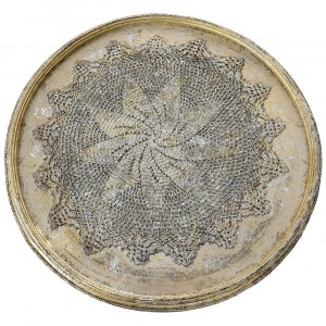 Стенна декорация, полирезин, злато и сребро, Ф26 см