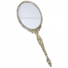 Ръчно огледало, полирезин, злато и сребро, 11х30 см