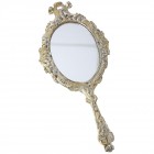 Ръчно огледало, полирезин, злато и сребро, 14х30 см