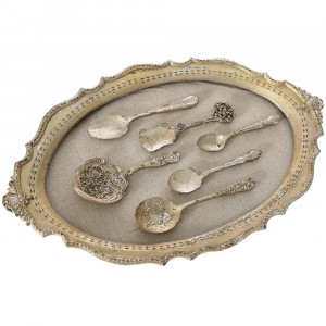 Стенна декорация, полирезин, злато и сребро, 24х39 см