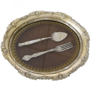 Стенна декорация, полирезин, злато и сребро, 26х31 см