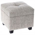 Табуретка - кутия , плат, сиво, 34х34х33 см