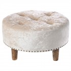 Табуретка кадифе, шампанско,  Ф60х33 см