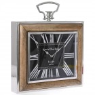 Стенен часовник от масивно дърво и инокс, 41х44 см