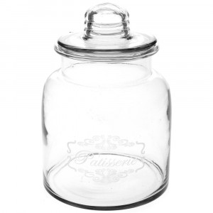 Буркан прозрачно стъкло, Ф19х26 см