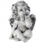 Ангел поли, сив, 12х12х16 см