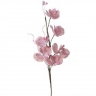 Стрък спрей орхидея, розова с брокат, 16х77 см