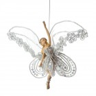 Висулка, фея - пеперуда, бяла, 17х19 см