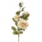 Стрък изкуствени рози, крем, 75 см