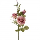 Стрък изкуствени рози, розови, 75 см
