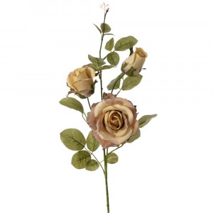 Стрък изкуствени рози, меланж, 75 см