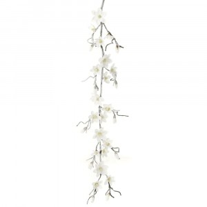 Гирлянд заскрежена магнолия, бяла, 190 см