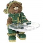 Мече поли със стъклена чиния, зелено, 12х19 см