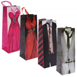 Плик за вино “ За НЕЯ и НЕГО“ , 4 модела, 12х9х35 см,