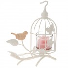 Метален свещник клетка със свещ, 20 см