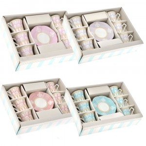 Комплект  6 бр. чашки за кафе ROYAL, 6 цвята