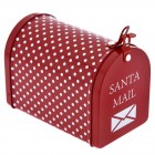 Метална пощенска кутия SANTA MAIL, червена, 12х8х9 см