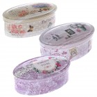 Метална кутия с капак, 3 модела, 18х11х7 см