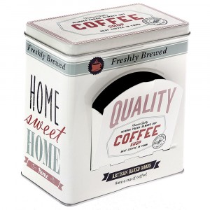 Метална кутия с капак и допълнителен отвор, бяла, 18х10х16 см