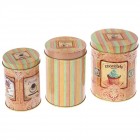 Метална кутия с капак мъфин, комплект 3 бр, 8х11/9х13/11х14 см