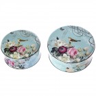 Метална кутия с капак пиле, комплект 2 бр, 14х7/17х8 см