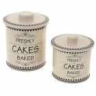 Метална кутия с капак CAKE, комплект 2 бр, 12х11/14х15см