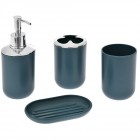 Комплект за баня пластик, 4 части, тъмно зелено