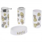 Комплект за баня пластик, 4 части, листа