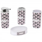 Комплект за баня пластик, 4 части, триъгълници