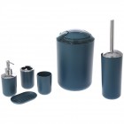 Комплект за баня пластик, 6 части, зелен мат