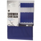 Завеса за баня, синя,  PVC, 180х200 см