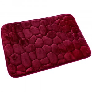 Постелка за баня, бургунди,  75х45 см