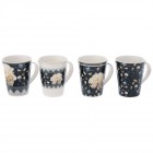 Керамична чаша сини нюанси, 4 модела, 9х11 см