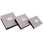 Картонена кутия JUST FOR YOU, комплект 3 бр.,15х15х7/19х19х9/22х22х10 см