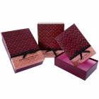 Картонена кутия червена  ESPECIALLY  FOR YOU, комплект 3 бр.,25х16х7/27х19х8/29х21х9 см