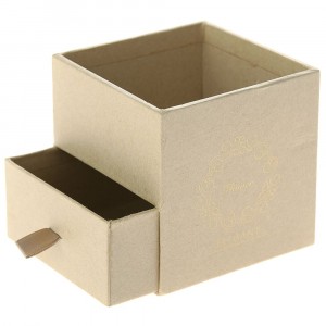 Картонена кутия с чекмедже,  ELEGANT, беж, 10х10х10/ 28 см