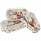 Картонена кутия  VINTAGE FASHION, комплект 3 бр., 28х14х7/34х17х9/40х22х10 см